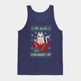 Schrödinger's Gift - Ugly Christmas Sweater - Science christmas Tank Top